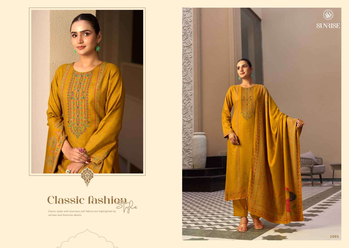 Sunrise Sonam Winter Viscose Pashmina Dress Material