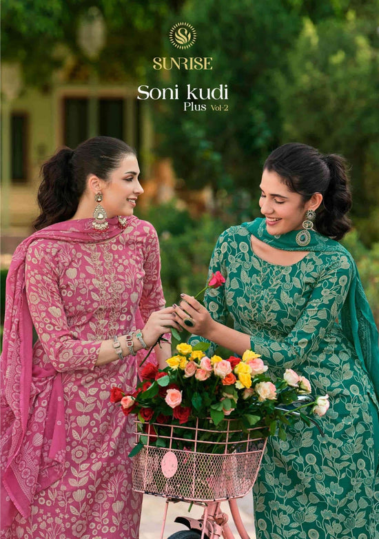 Sunrise Soni Kudi Plus Vol 2 Slub Cotton Dress Material - Amrah Wholesale