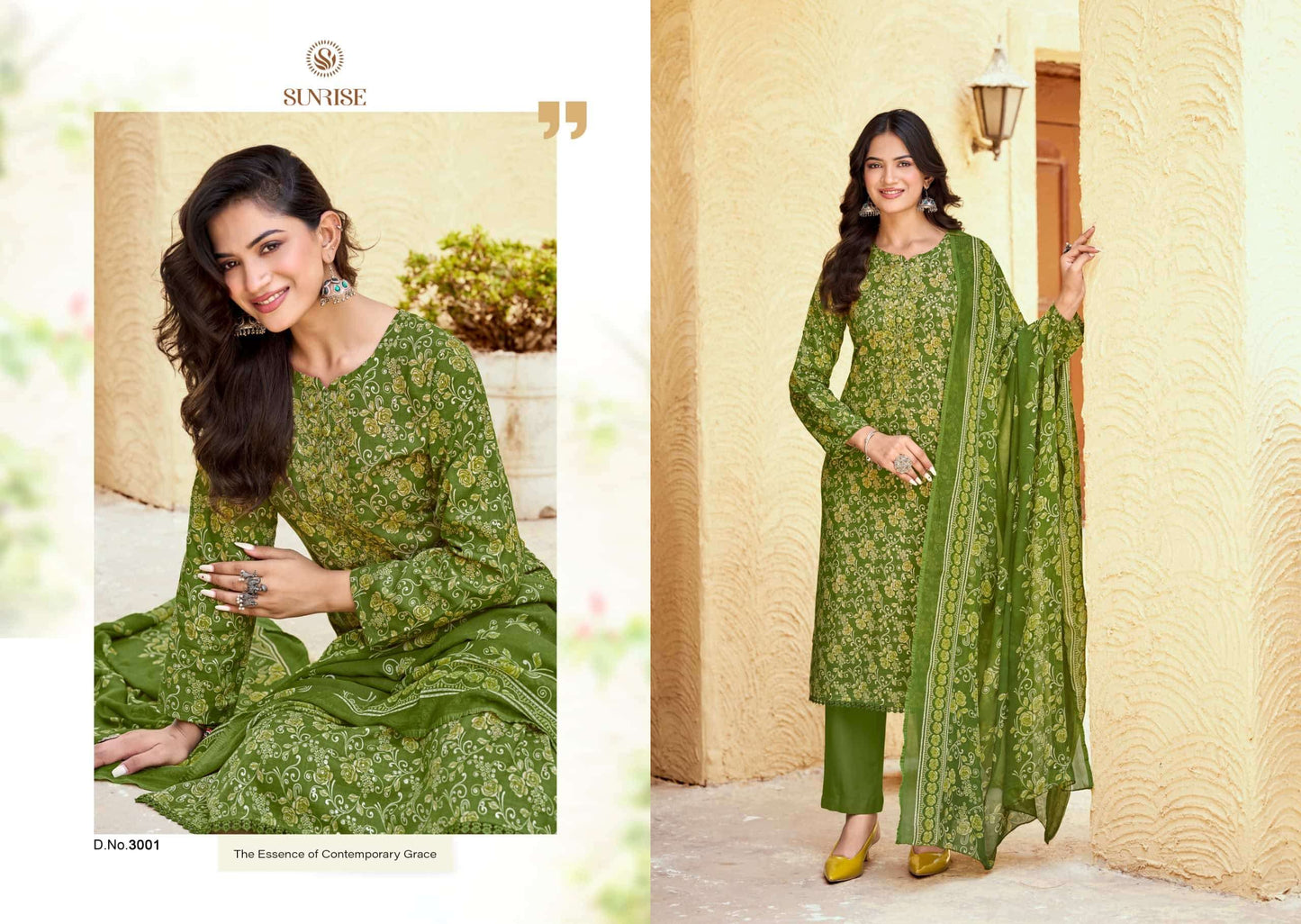 Sunrise Soni Kudi Plus Vol 3 Slub Cotton Foil Print Dress Material