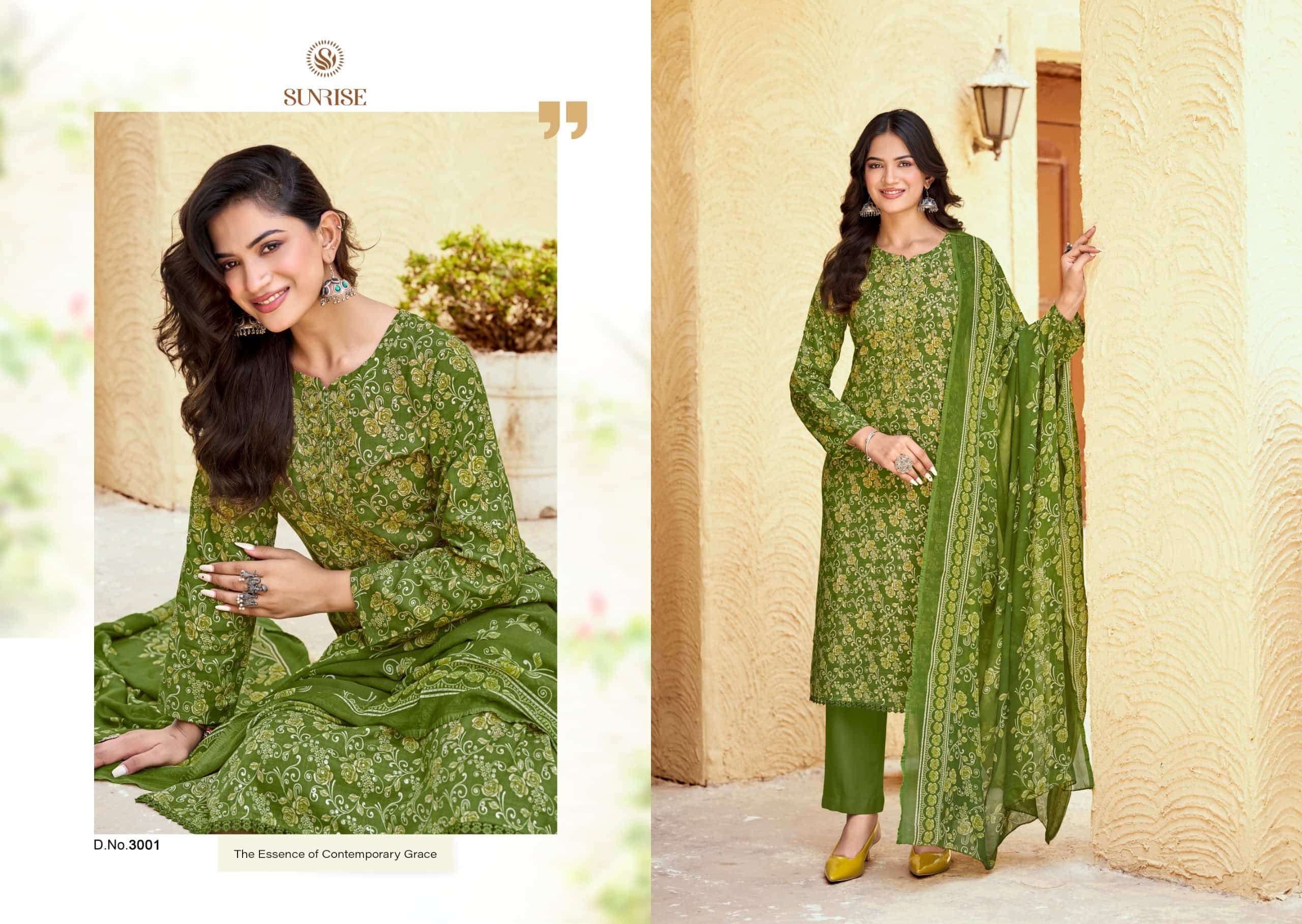 Sunrise Soni Kudi Plus Vol 3 Slub Cotton Foil Print Dress Material