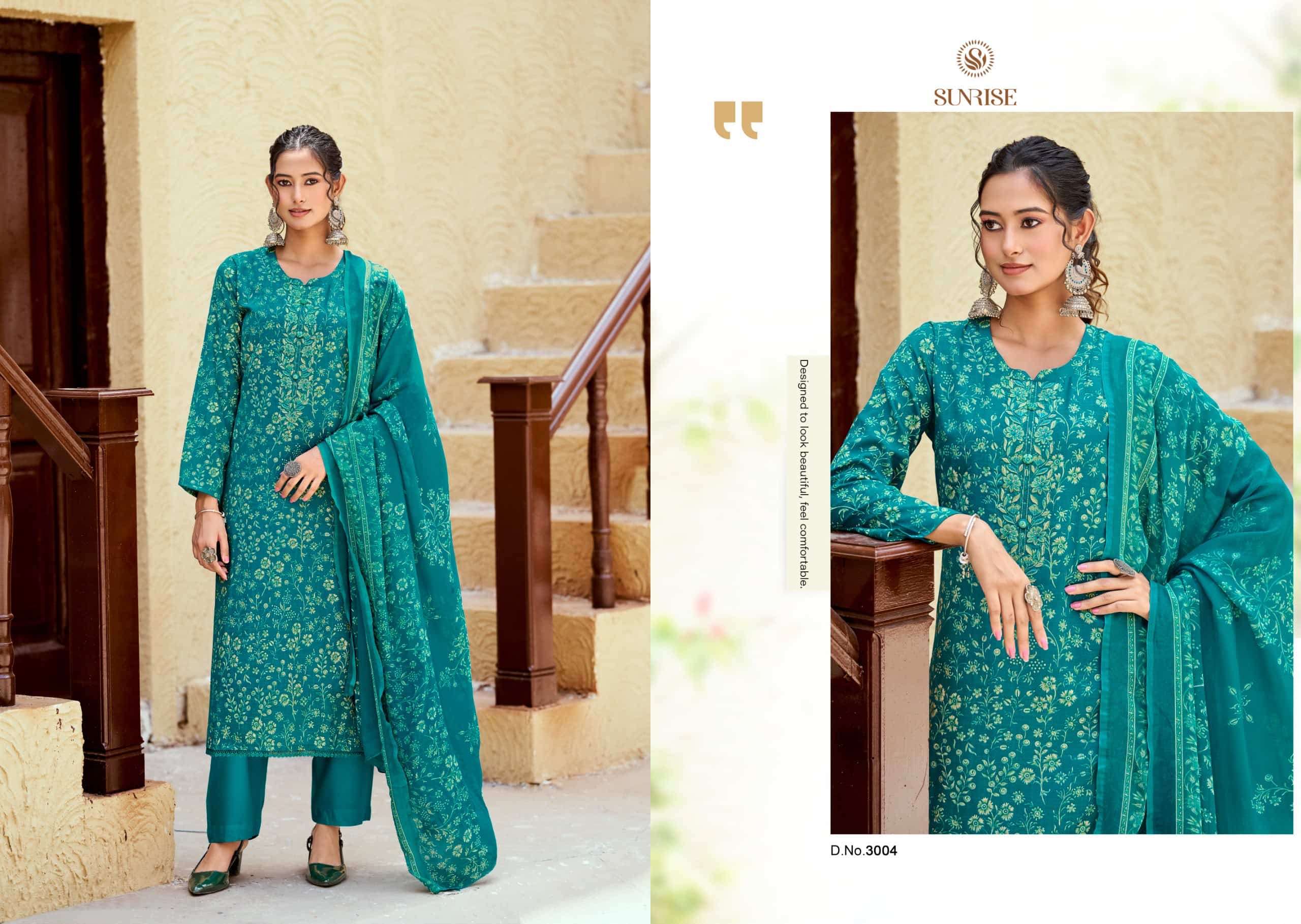 Sunrise Soni Kudi Plus Vol 3 Slub Cotton Foil Print Dress Material