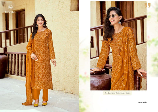 Sunrise Soni Kudi Plus Vol 3 Slub Cotton Foil Print Dress Material