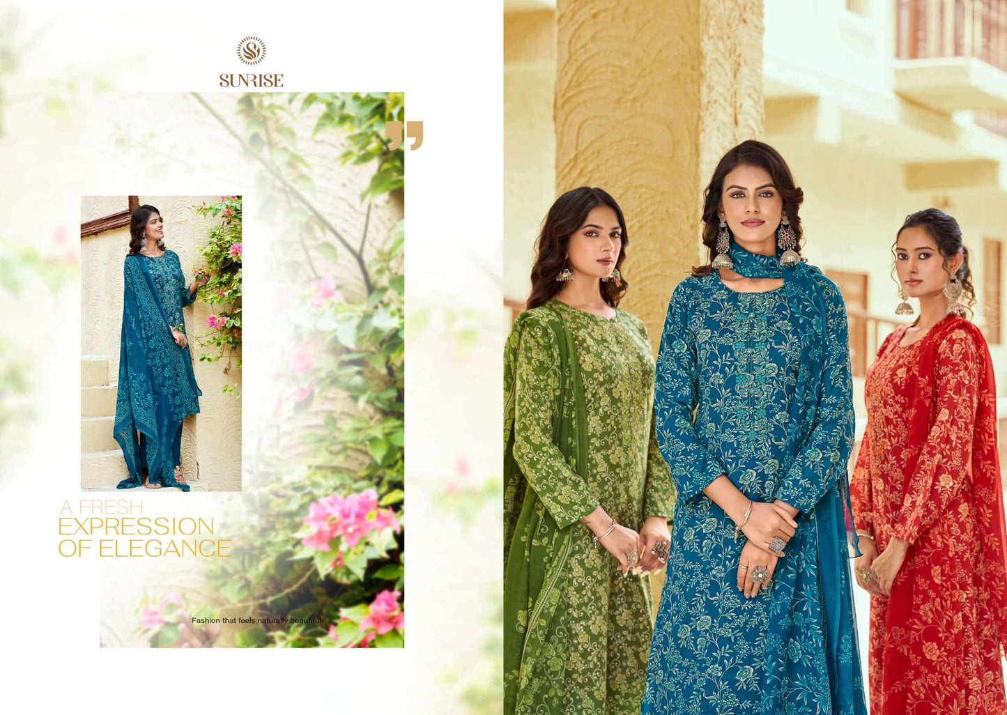 Sunrise Soni Kudi Plus Vol 3 Slub Cotton Foil Print Dress Material