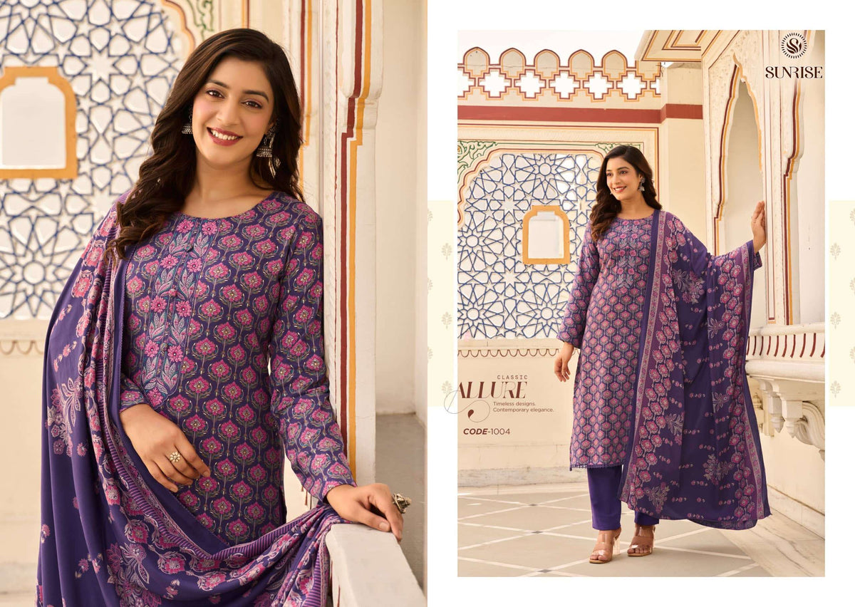 Sunrise Suhana Winter Heavy Viscose Pashmina Dress Material