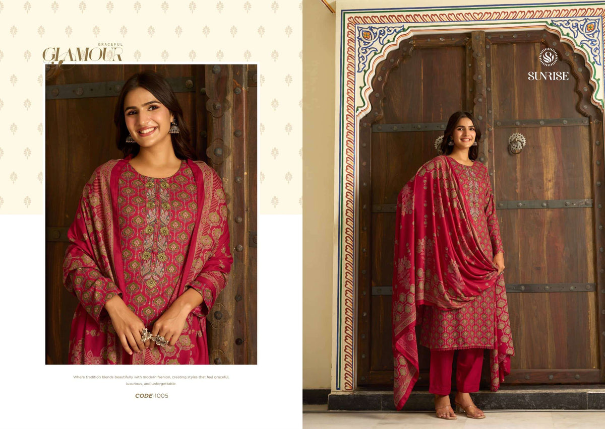 Sunrise Suhana Winter Heavy Viscose Pashmina Dress Material