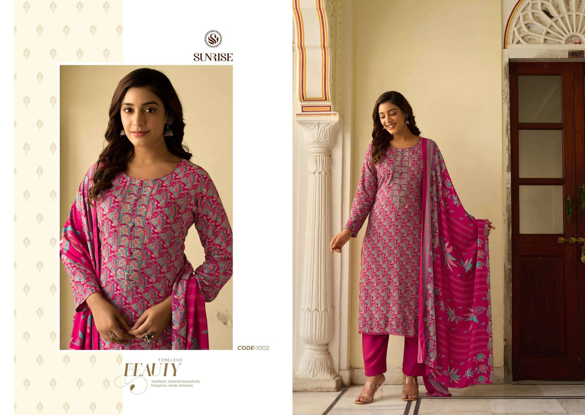 Sunrise Suhana Winter Heavy Viscose Pashmina Dress Material