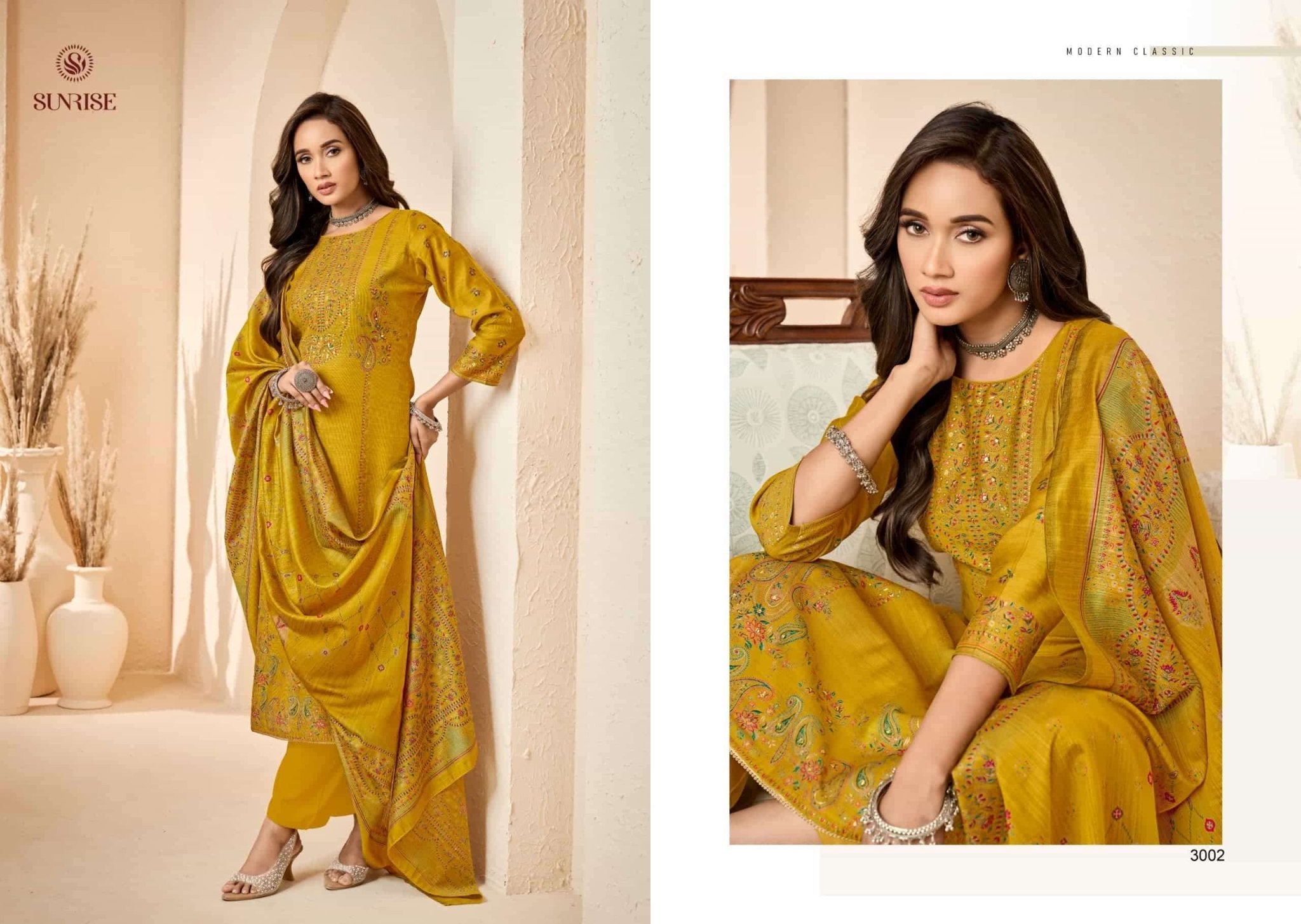 Sunrise Sukun Vol 3 Vintage Silk Dress Material - Amrah Wholesale