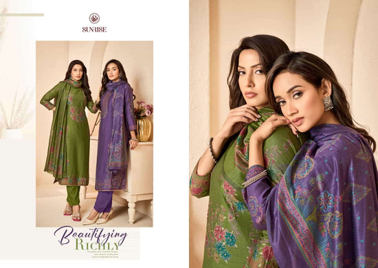 Sunrise Sukun Vol 3 Vintage Silk Dress Material - Amrah Wholesale