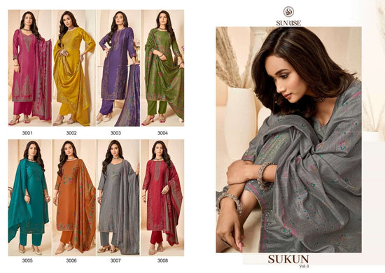 Sunrise Sukun Vol 3 Vintage Silk Dress Material - Amrah Wholesale