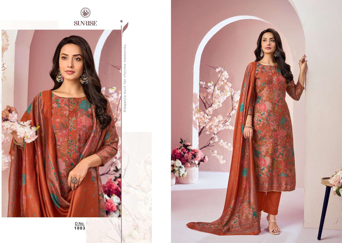 Sunrise Sumaira Modal Silk Foil Print Dress Material