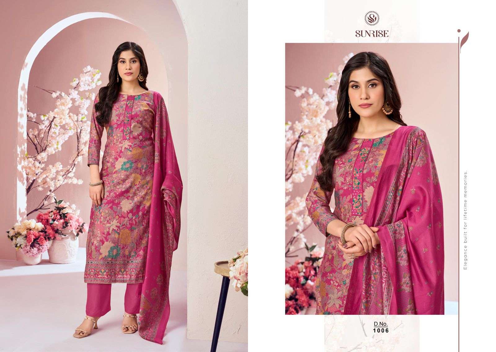 Sunrise Sumaira Modal Silk Foil Print Dress Material
