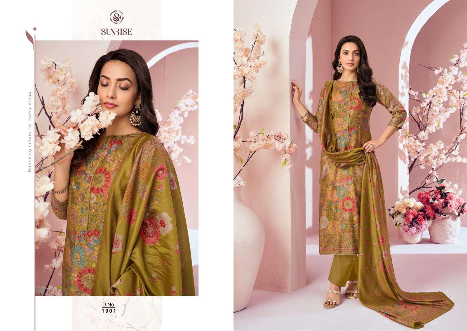 Sunrise Sumaira Modal Silk Foil Print Dress Material
