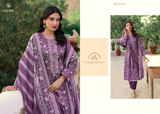 Sunrise Summer Cotton Heavy Jam Satin Dress Material