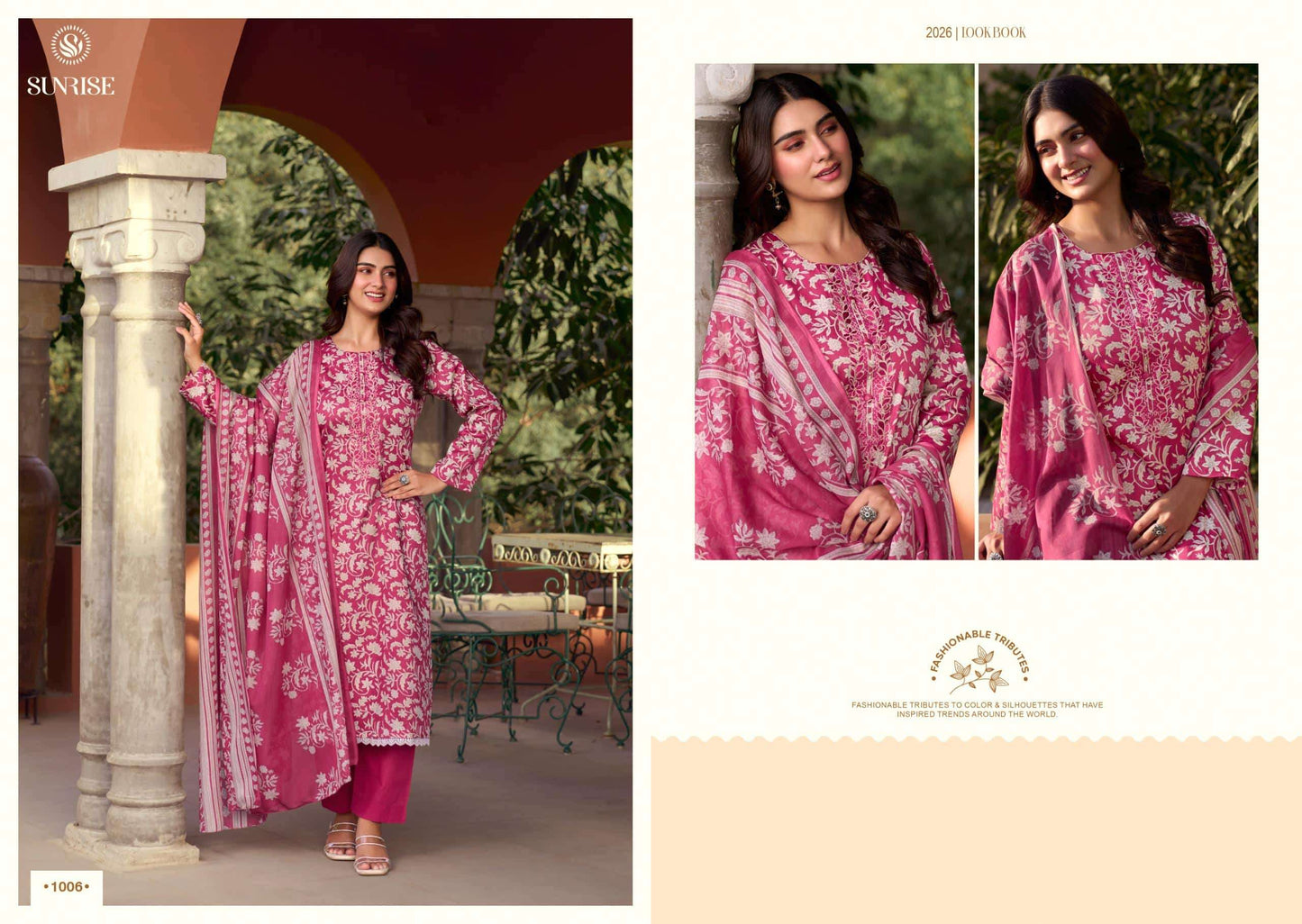 Sunrise Summer Cotton Heavy Jam Satin Dress Material