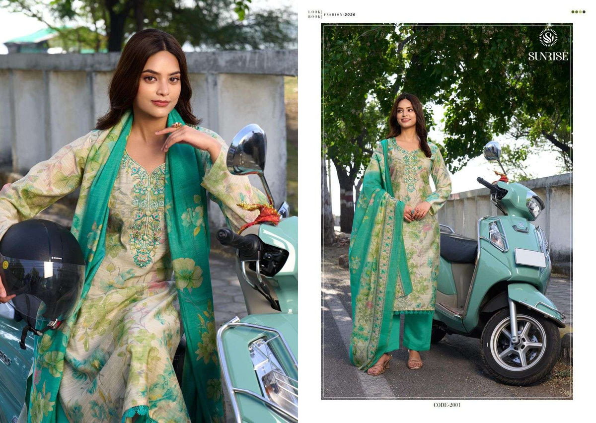 Sunrise Summer Silk Vol 2 Vintage Silk Dress Material - Amrah Wholesale