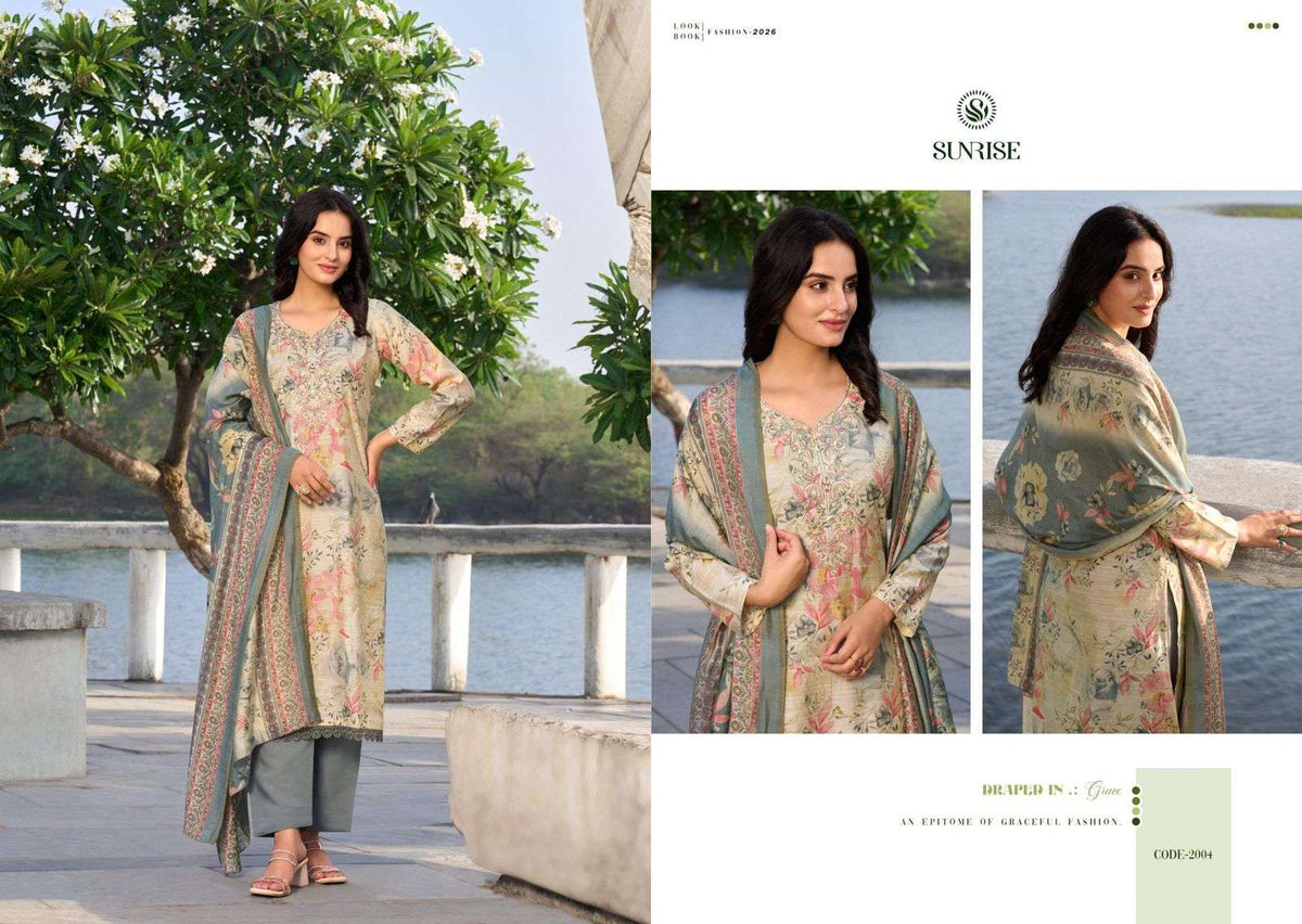 Sunrise Summer Silk Vol 2 Vintage Silk Dress Material - Amrah Wholesale