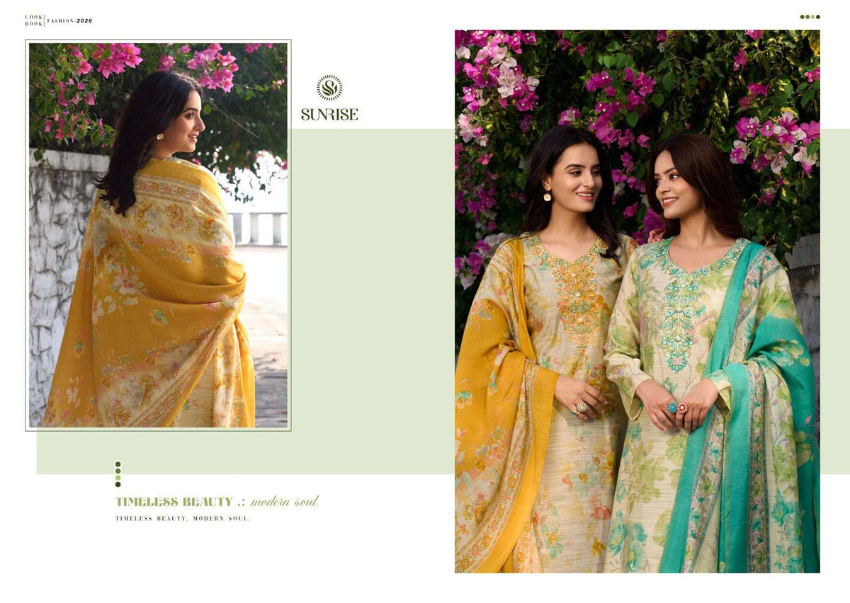 Sunrise Summer Silk Vol 2 Vintage Silk Dress Material - Amrah Wholesale