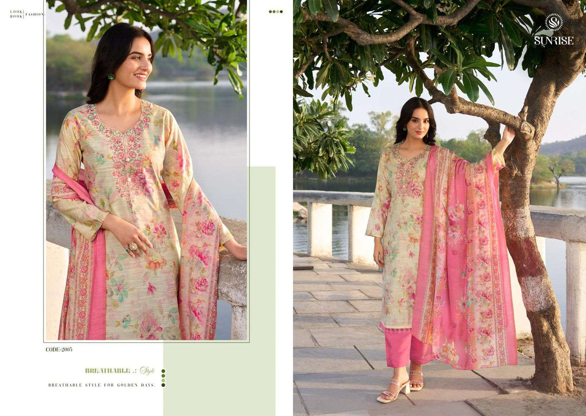 Sunrise Summer Silk Vol 2 Vintage Silk Dress Material - Amrah Wholesale