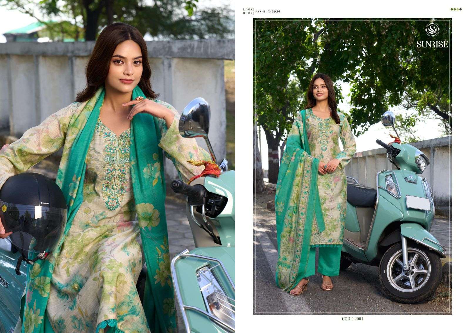 Sunrise Summer Silk Vol 2 Vintage Silk Dress Material
