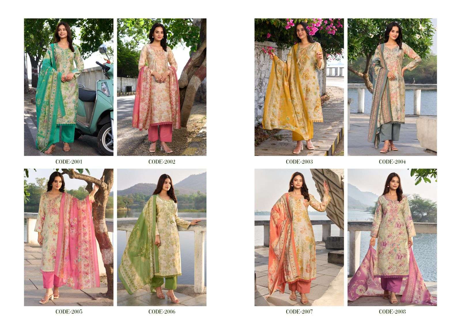 Sunrise Summer Silk Vol 2 Vintage Silk Dress Material