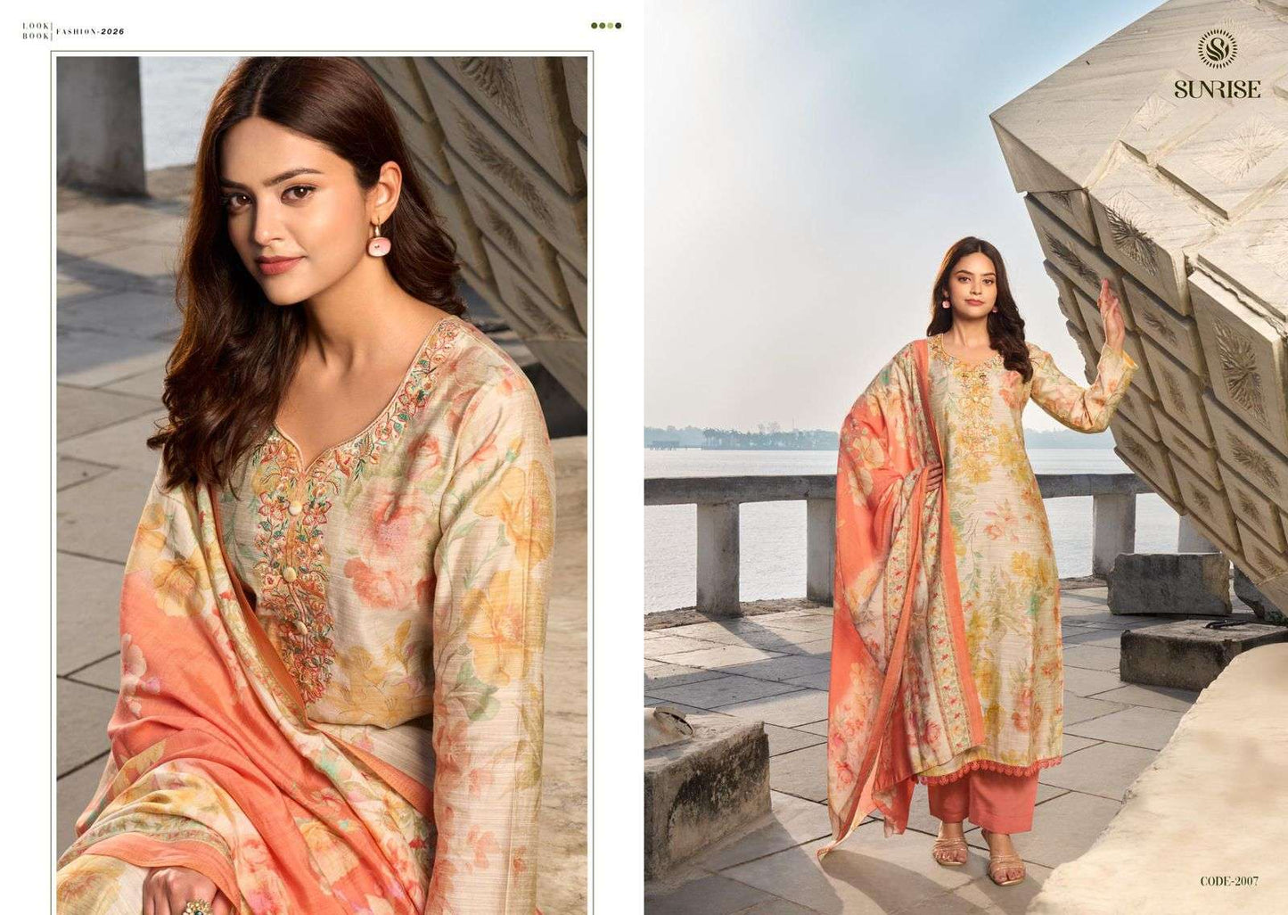 Sunrise Summer Silk Vol 2 Vintage Silk Dress Material