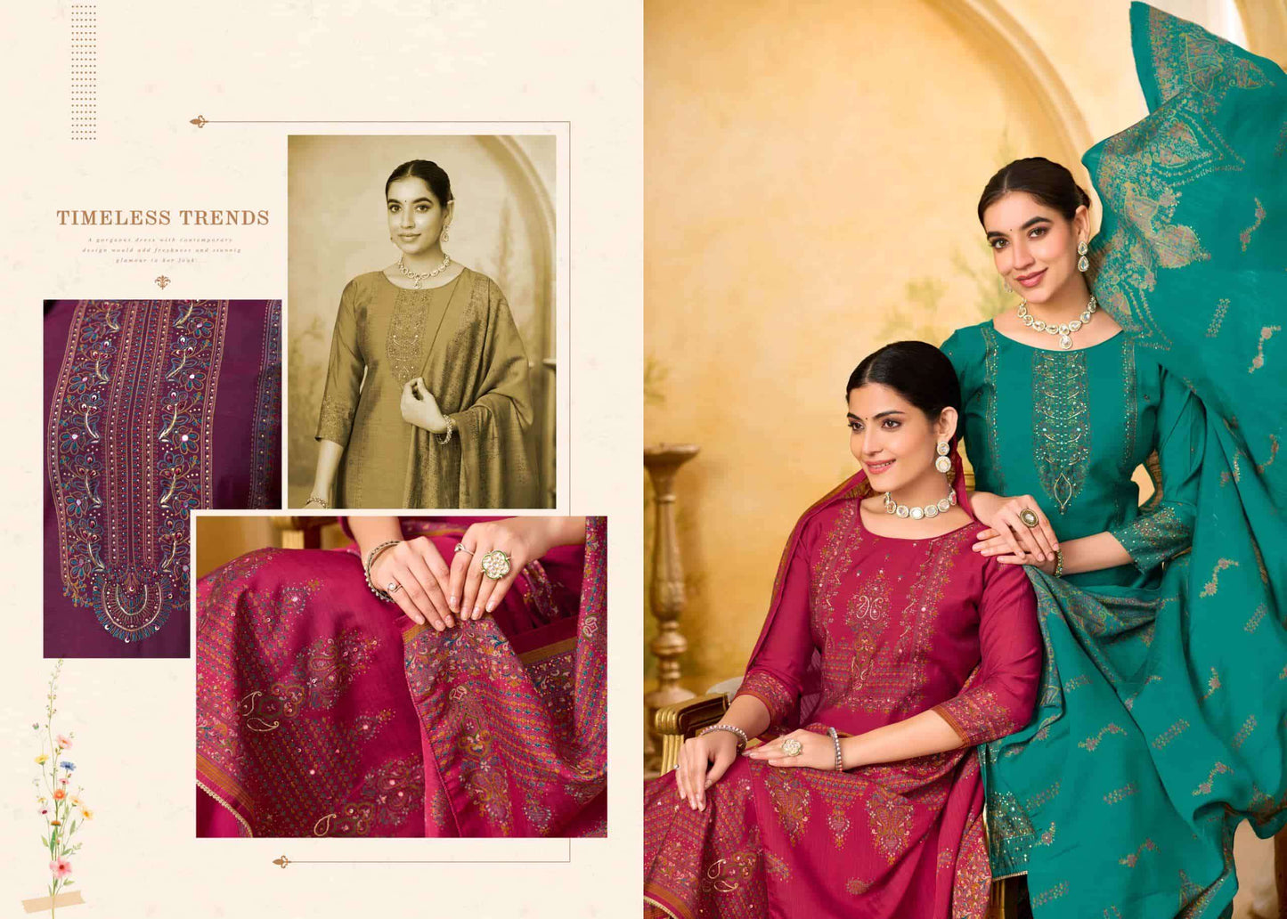 Supriya Fashion Safar Vol 3 Vintage Silk Dress Material