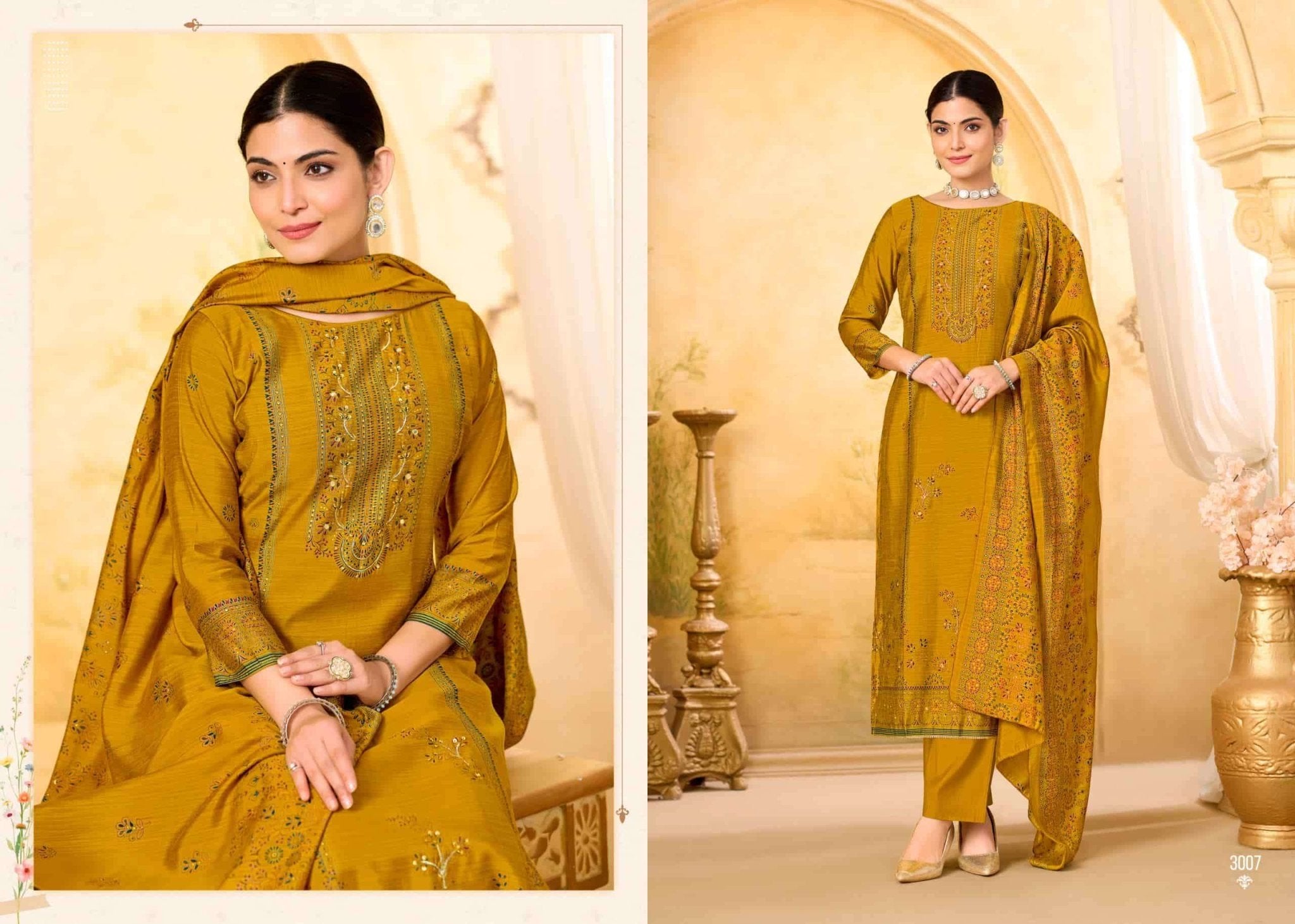 Supriya Fashion Safar Vol 3 Vintage Silk Dress Material - Amrah Wholesale