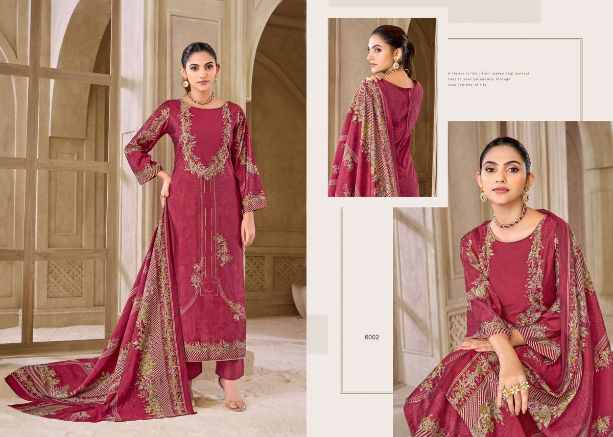 Supriya Fashion Safar Vol 6 Modal Silk Discharge Foil Print Dress Material - Amrah Wholesale
