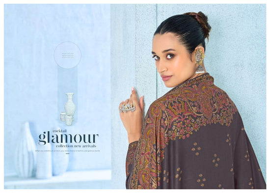 Supriya Fashion Saffron Woollen Pure Viscose Pashmina Dress Material