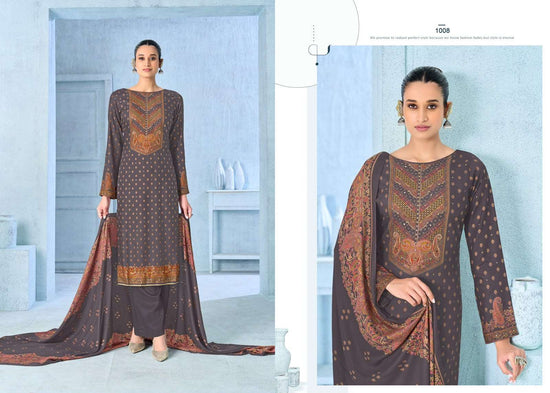 Supriya Fashion Saffron Woollen Pure Viscose Pashmina Dress Material