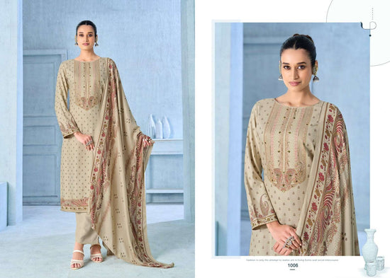 Supriya Fashion Saffron Woollen Pure Viscose Pashmina Dress Material