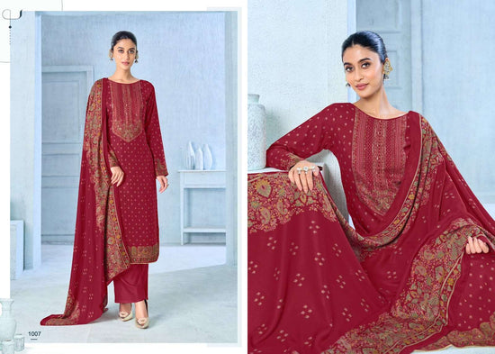 Supriya Fashion Saffron Woollen Pure Viscose Pashmina Dress Material