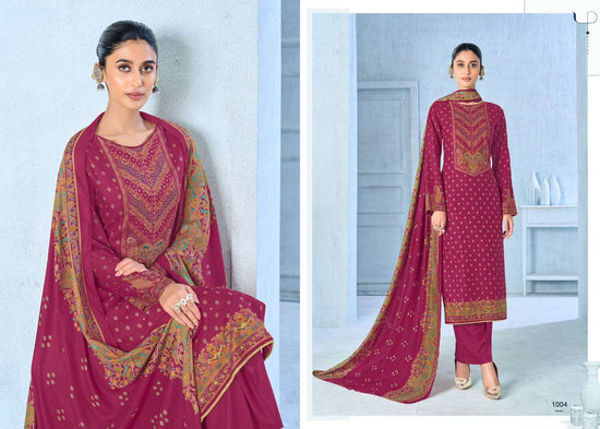 Supriya Fashion Saffron Woollen Pure Viscose Pashmina Dress Material