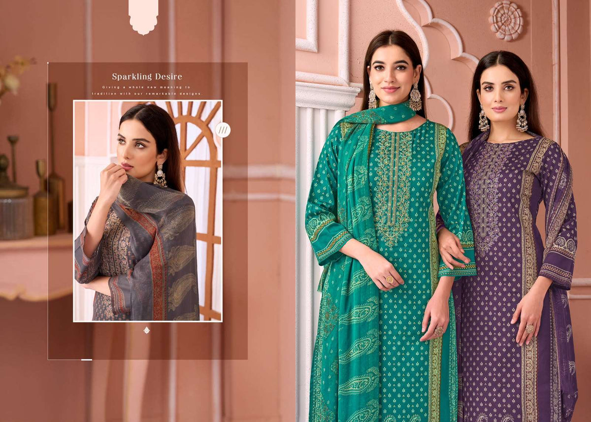 Supriya Fashion Satori Jam Cotton Embroidered Dress Material Wholesale Catalogue - Amrah Wholesale