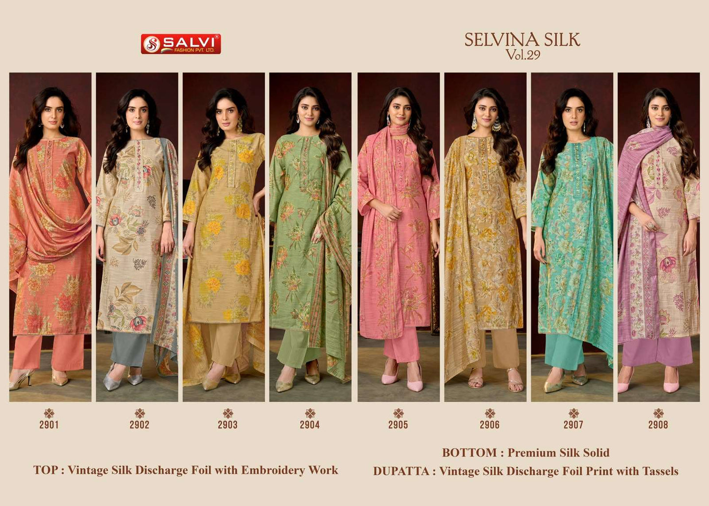Supriya Fashion Selvina Silk Vol 29 Vintage Silk Dress Material - Amrah Wholesale