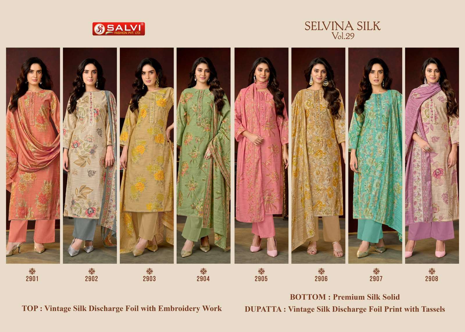 Supriya Fashion Selvina Silk Vol 29 Vintage Silk Dress Material - Amrah Wholesale