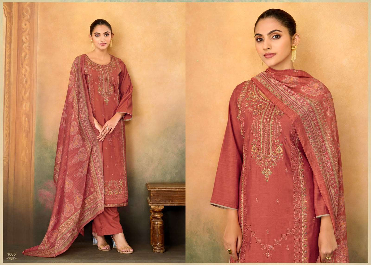 Supriya Fashion Shaurvi Vintage Silk Dress Material - Amrah Wholesale