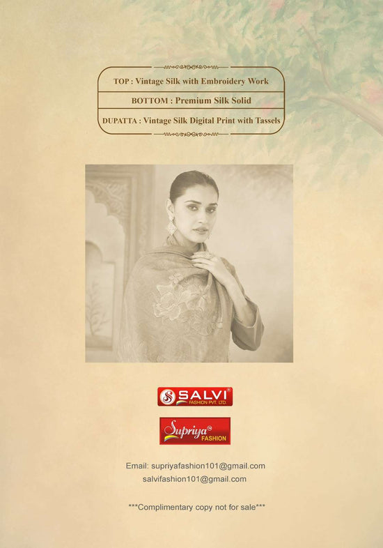 Supriya Fashion Shaurvi Vintage Silk Dress Material