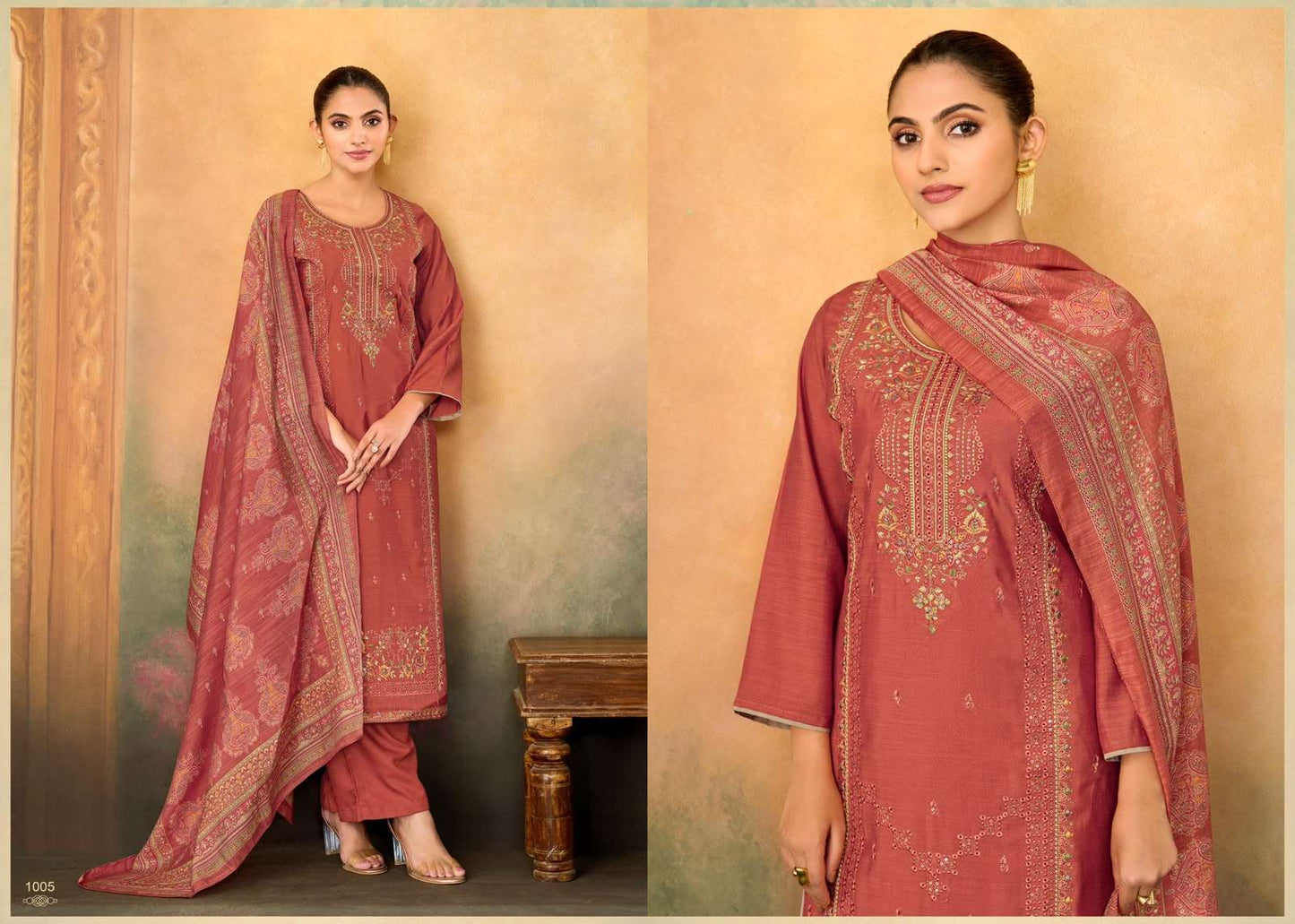 Supriya Fashion Shaurvi Vintage Silk Dress Material