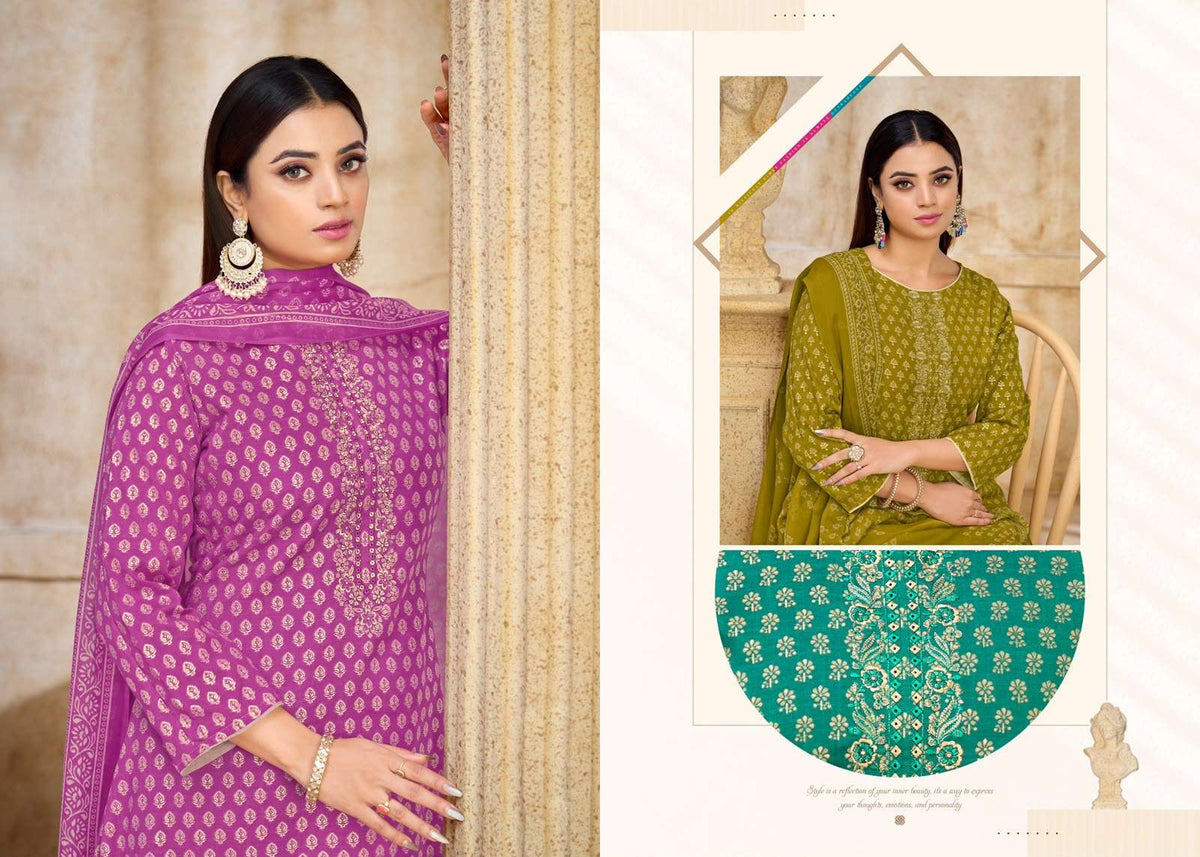 Supriya Fashion Soni Saloni Vol 4 Cotton Slub Dress Material - Amrah Wholesale