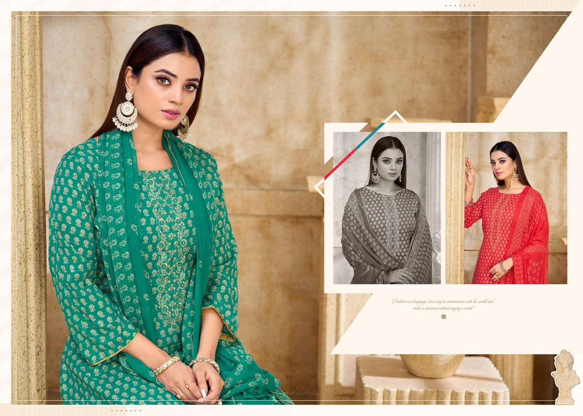 Supriya Fashion Soni Saloni Vol 4 Cotton Slub Dress Material - Amrah Wholesale