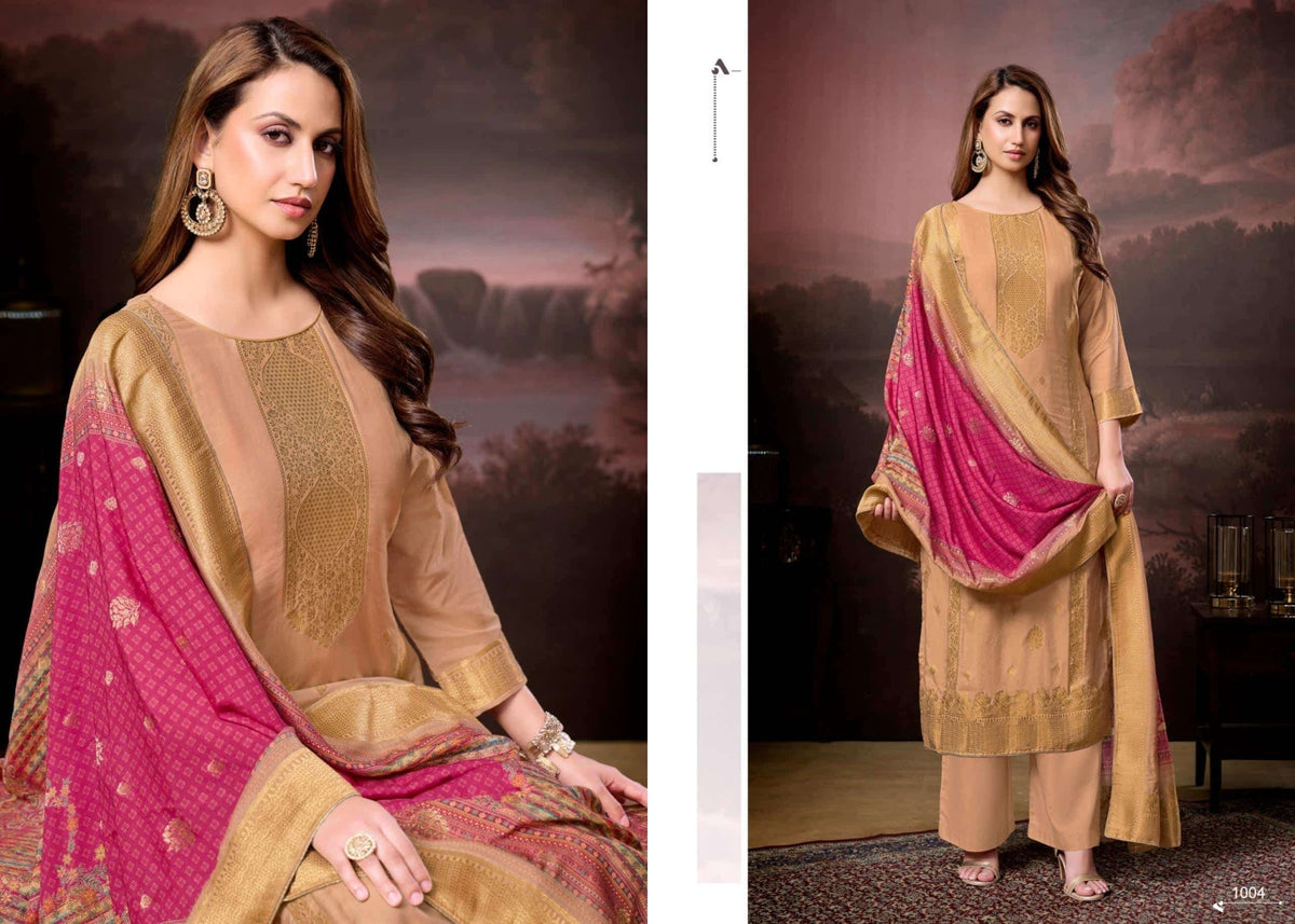 Supriya Fashion Summer Jacquard Muslin Jacquard Dress Material - Amrah Wholesale