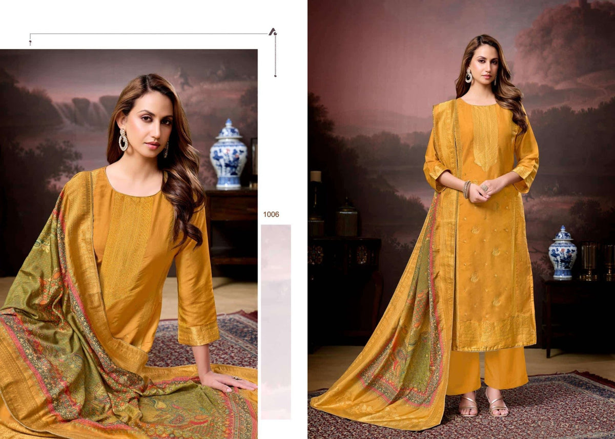 Supriya Fashion Summer Jacquard Muslin Jacquard Dress Material - Amrah Wholesale