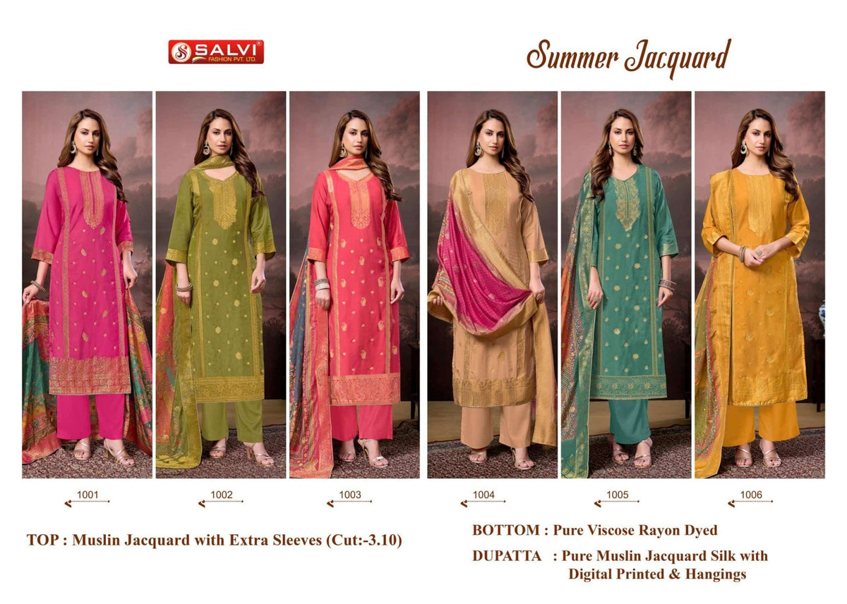 Supriya Fashion Summer Jacquard Muslin Jacquard Dress Material - Amrah Wholesale