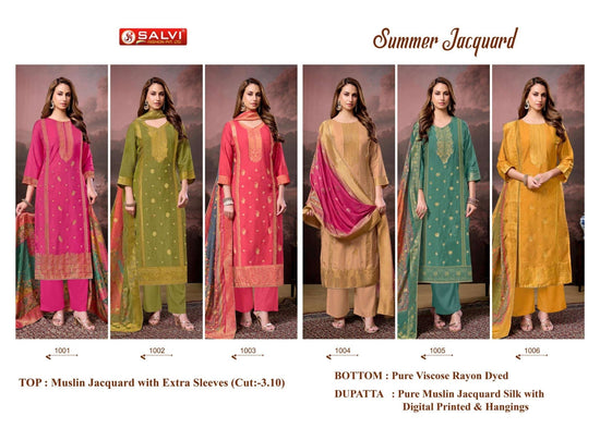 Supriya Fashion Summer Jacquard Muslin Jacquard Dress Material - Amrah Wholesale