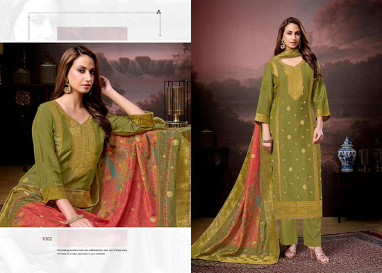 Supriya Fashion Summer Jacquard Muslin Jacquard Dress Material - Amrah Wholesale