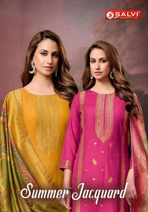 Supriya Fashion Summer Jacquard Muslin Jacquard Dress Material - Amrah Wholesale