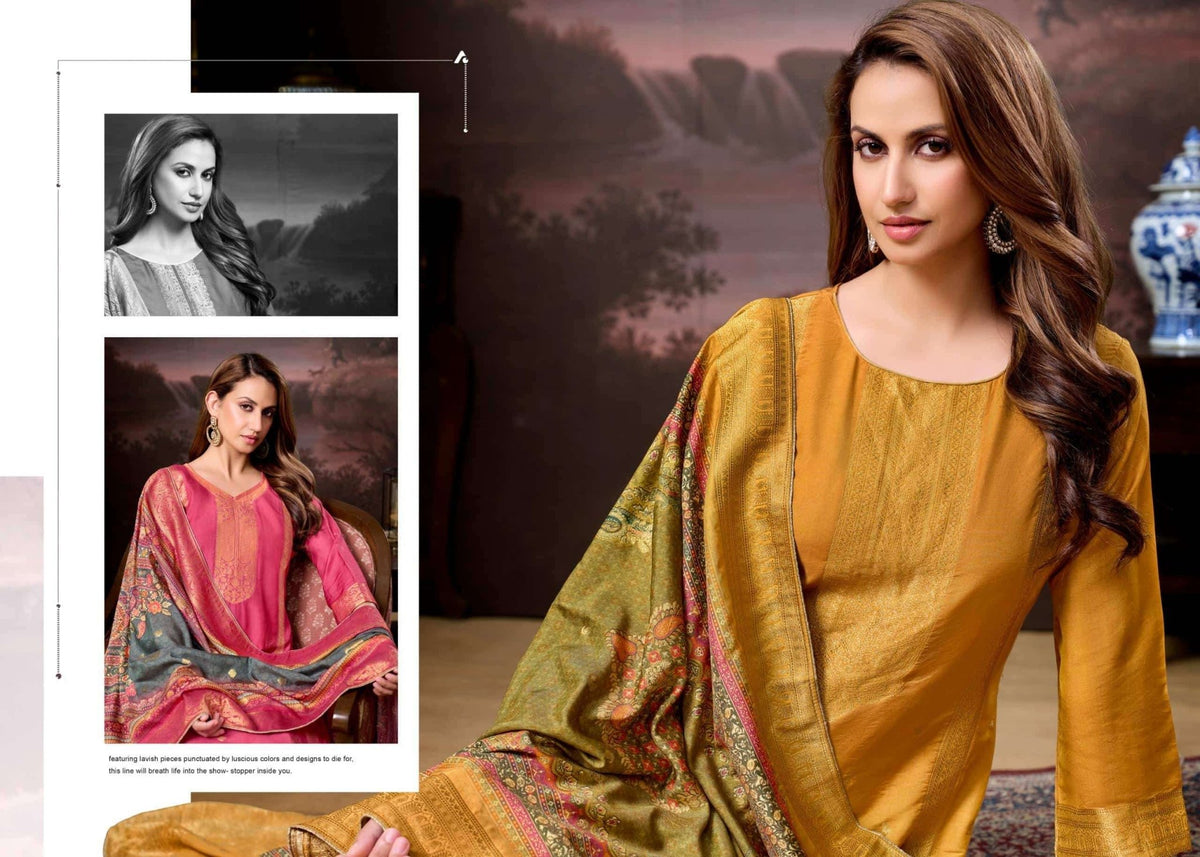 Supriya Fashion Summer Jacquard Muslin Jacquard Dress Material - Amrah Wholesale