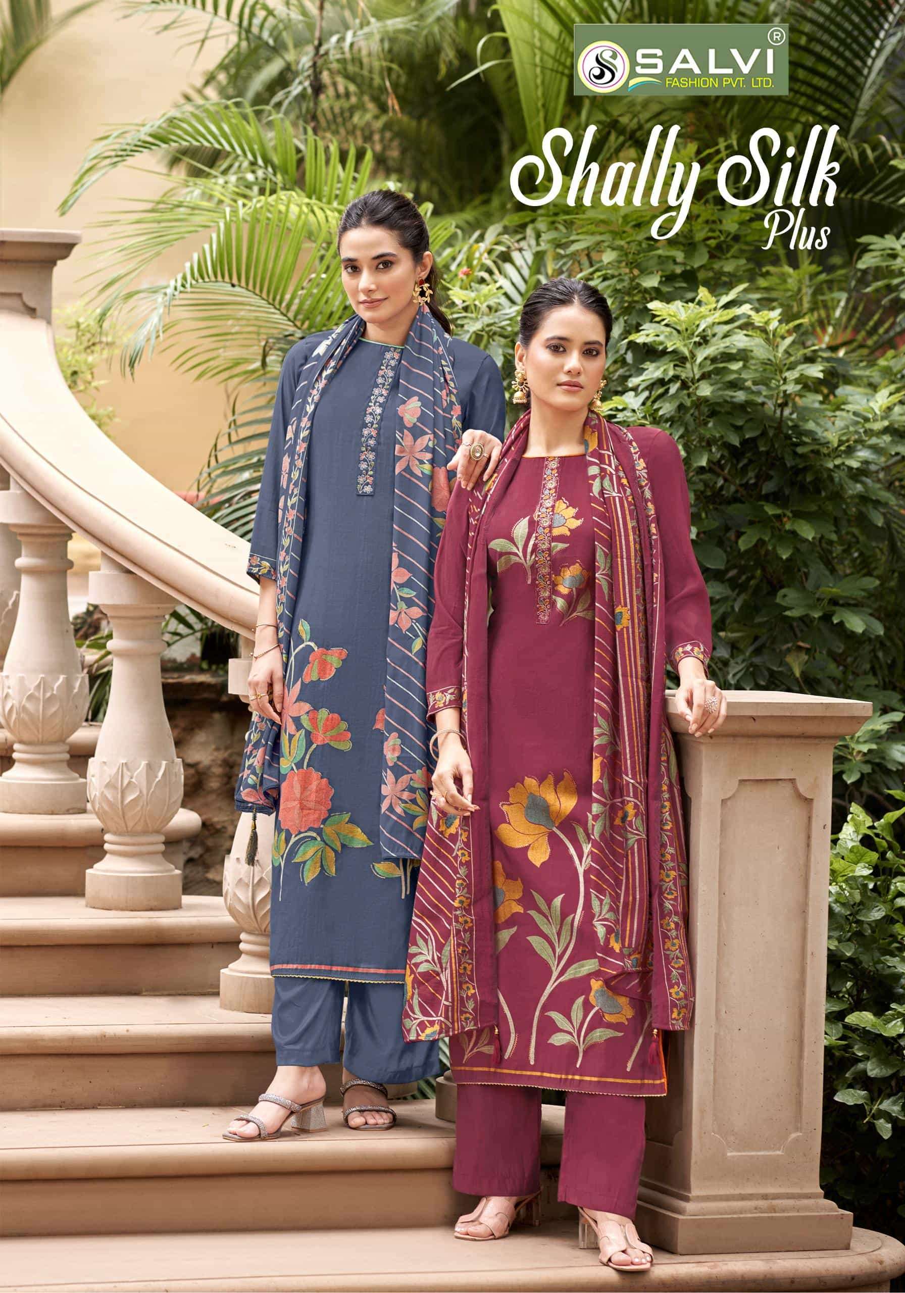 Supriya Fashion Shally Silk Plus Dress Material - Amrah Wholesale