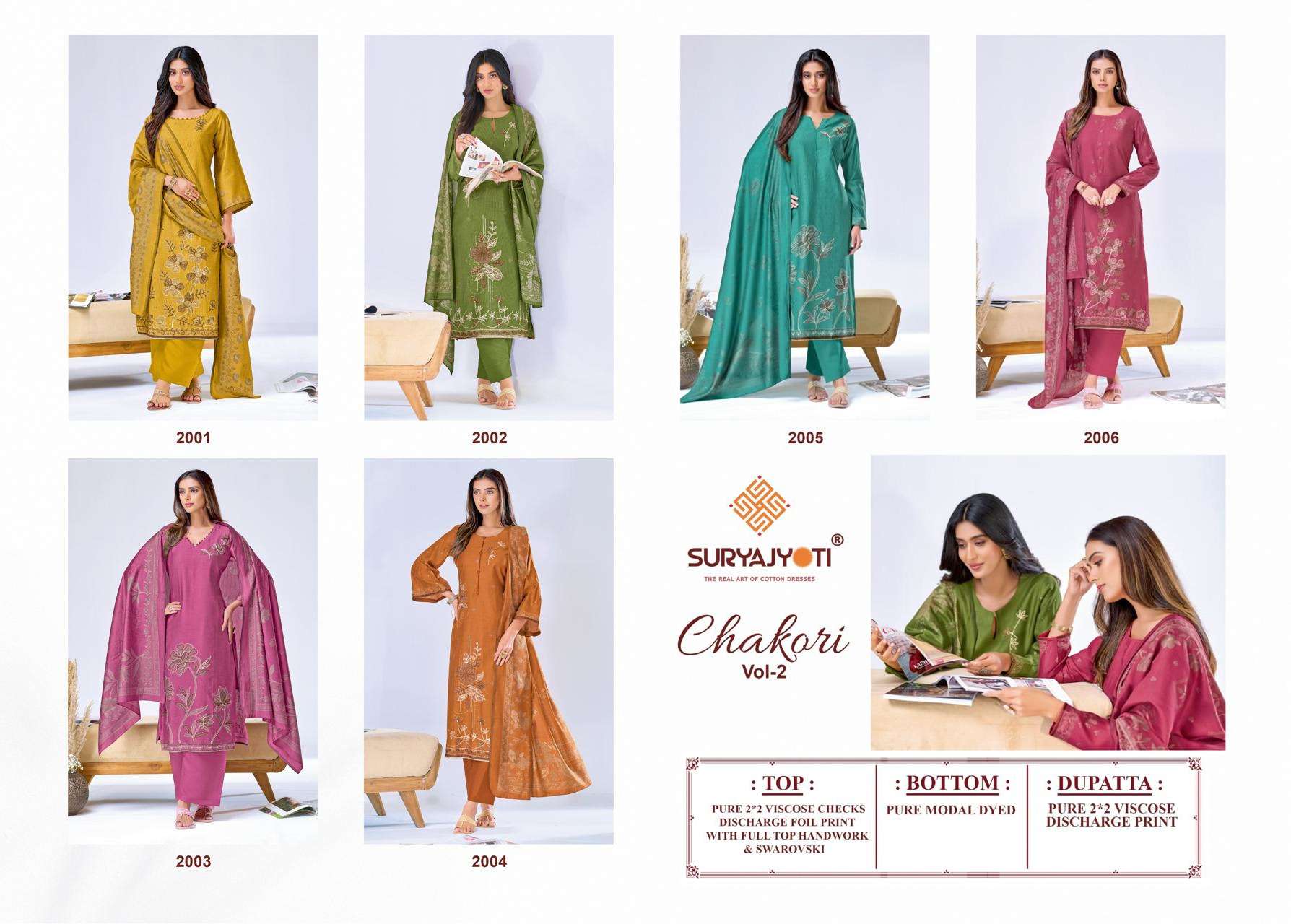 Suryajyoti Chakori Vol 2 Viscose Dress Material - Amrah Wholesale
